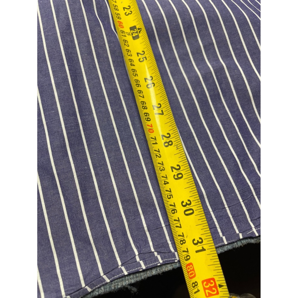 Lauren Ralph Lauren Mens Purple White Striped Cotton Dress Shirt 15.5 34/35 - Picture 4 of 6
